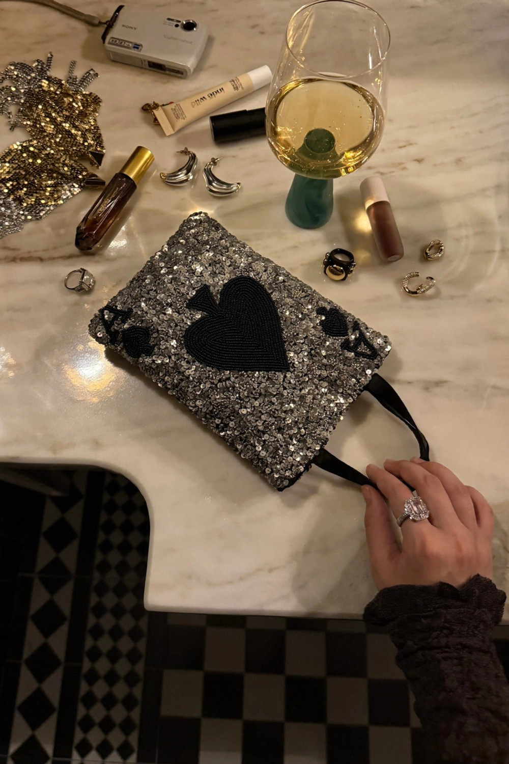 Ace Bag - gold & silver