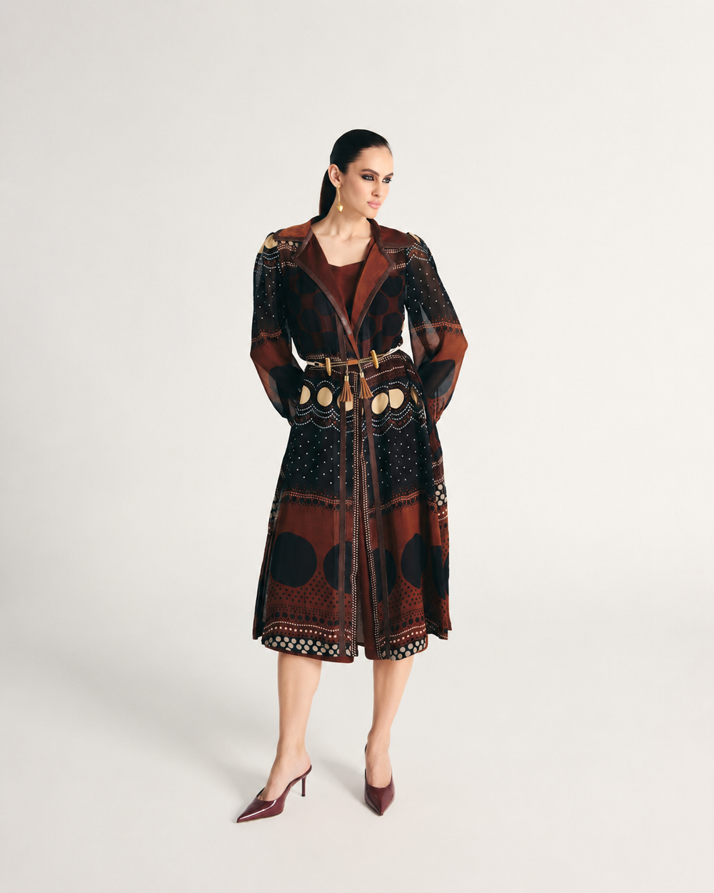 Muneera Trench Coat Set